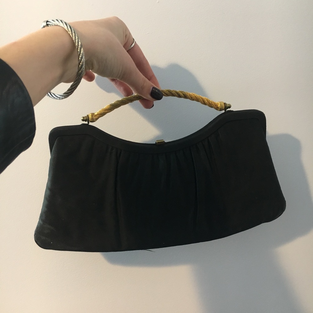 VTG 'Alter Five' Black Bag with Unique Gold Handle